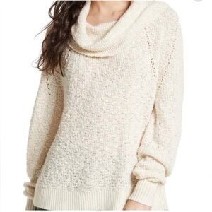 Free People Small Cream By Your Side Sweater